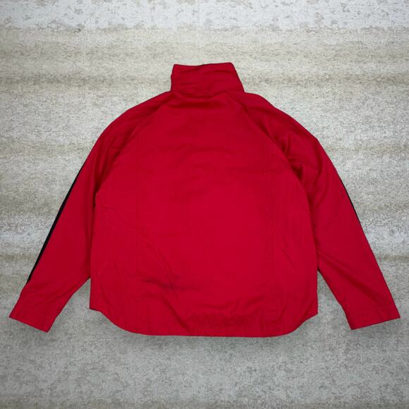 Vintage Y2K Nike Windbreaker Jacket Womens XL Crimson Red Black Polyester - Picture 2 of 4
